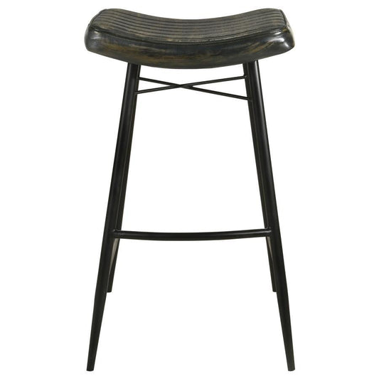Bayu Saddle Seat Bar Stool in Antique Espresso