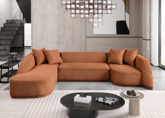 Rita Sectional in Terracotta