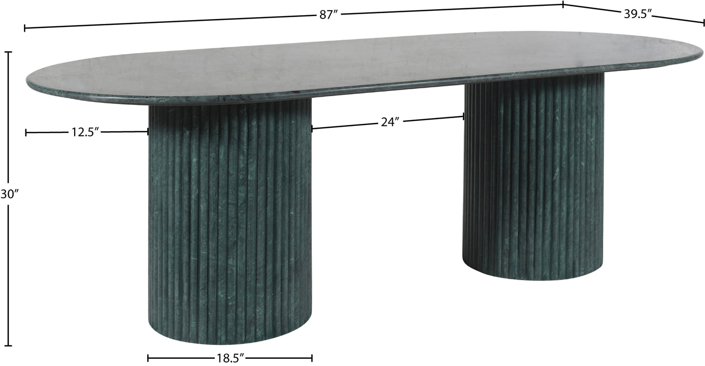 Messina Marble Dining Table in Green