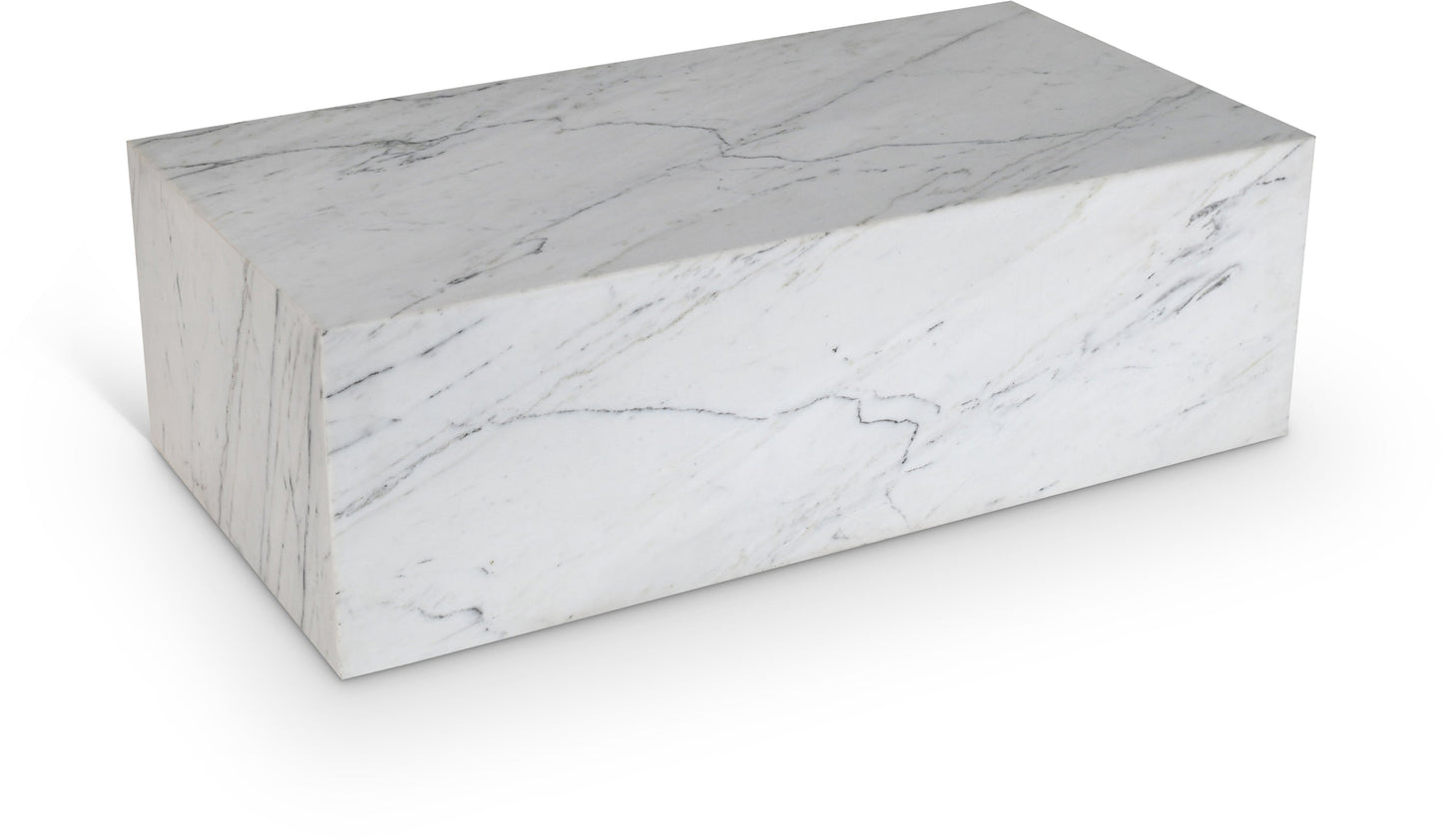 White Marble Plinth Coffee Table