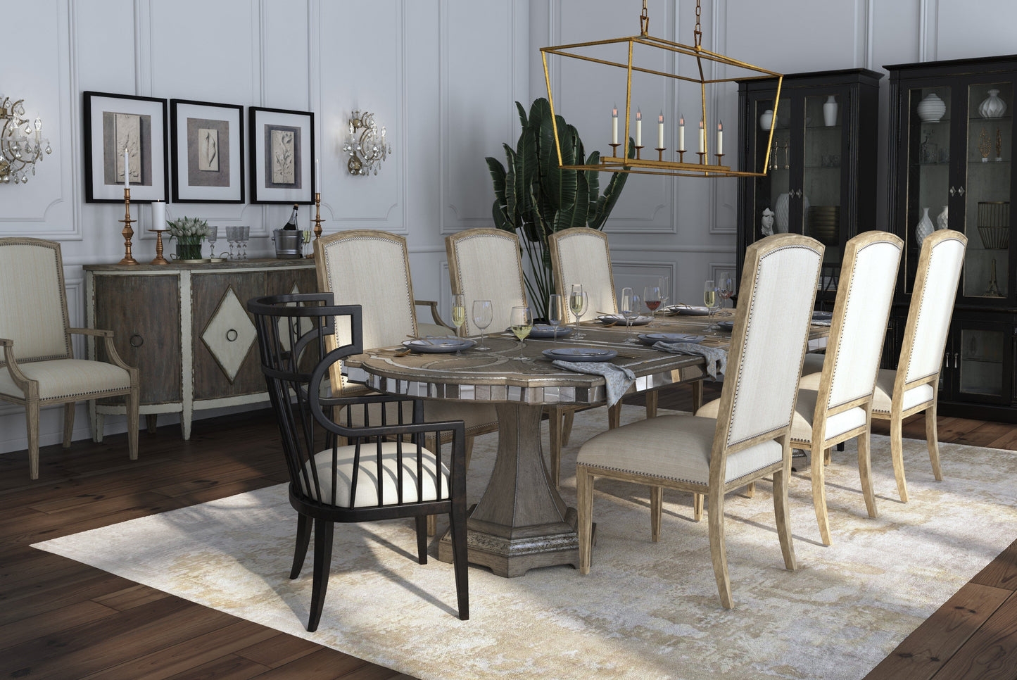 Sanctuary Rectangle Dining Table – Oak Veneers & Accents