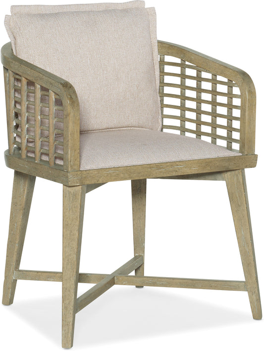 Surfrider Barrel Back Chair in Driftwood Finish with Cane
