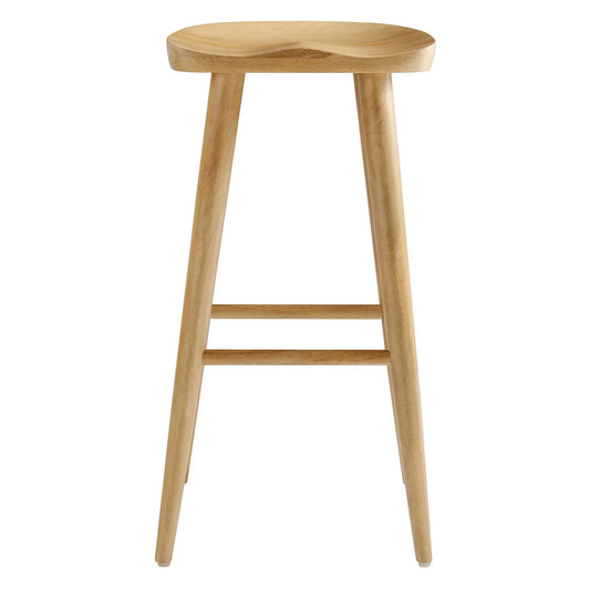 Saville Set of 2 Backless Bar Stools in Oak