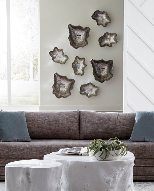 Log Coffee Table in Gel Coat White – Modern Organic 36″