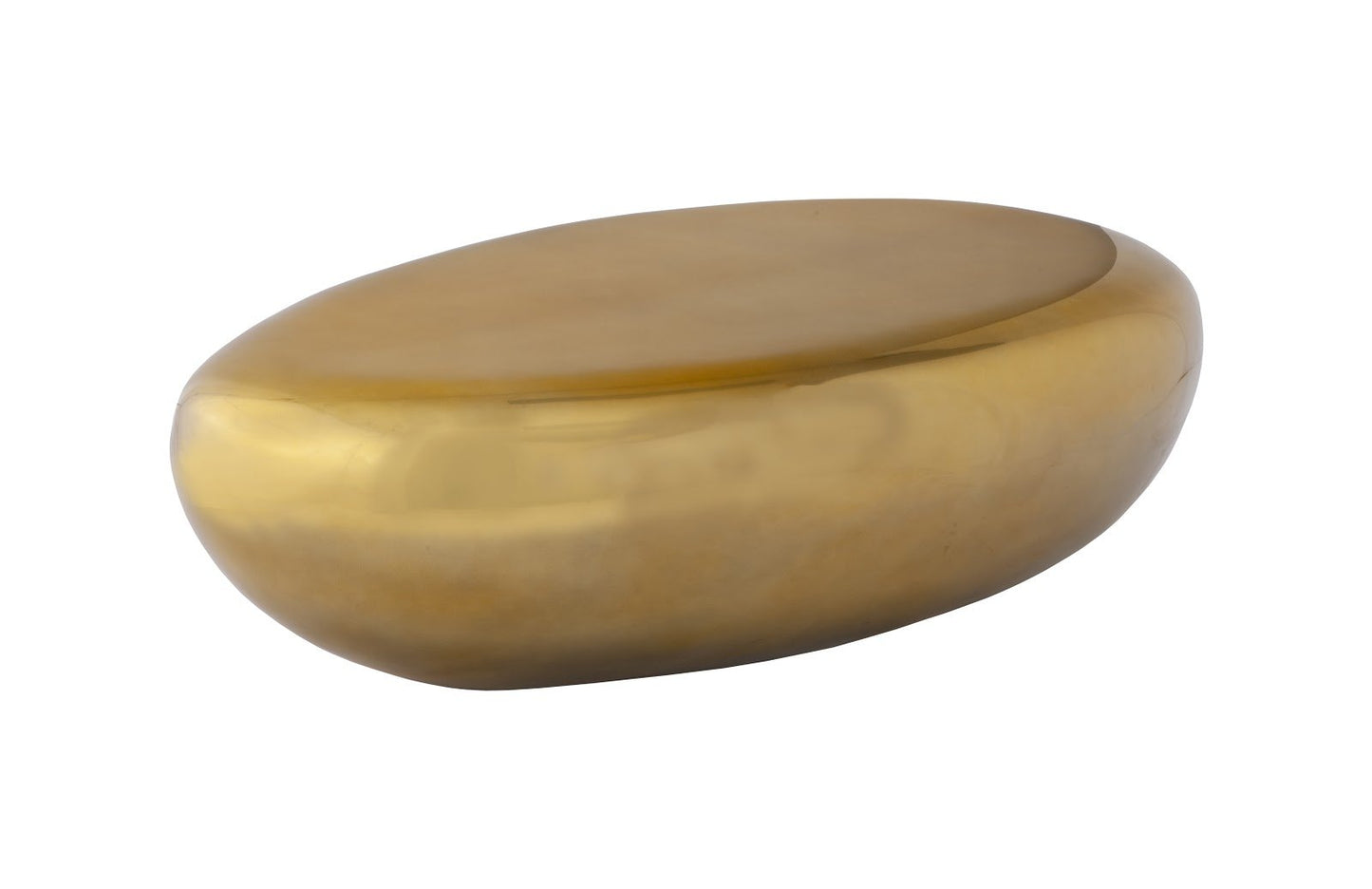 River Stone Coffee Table in Liquid Gold – Modern Organic 36″