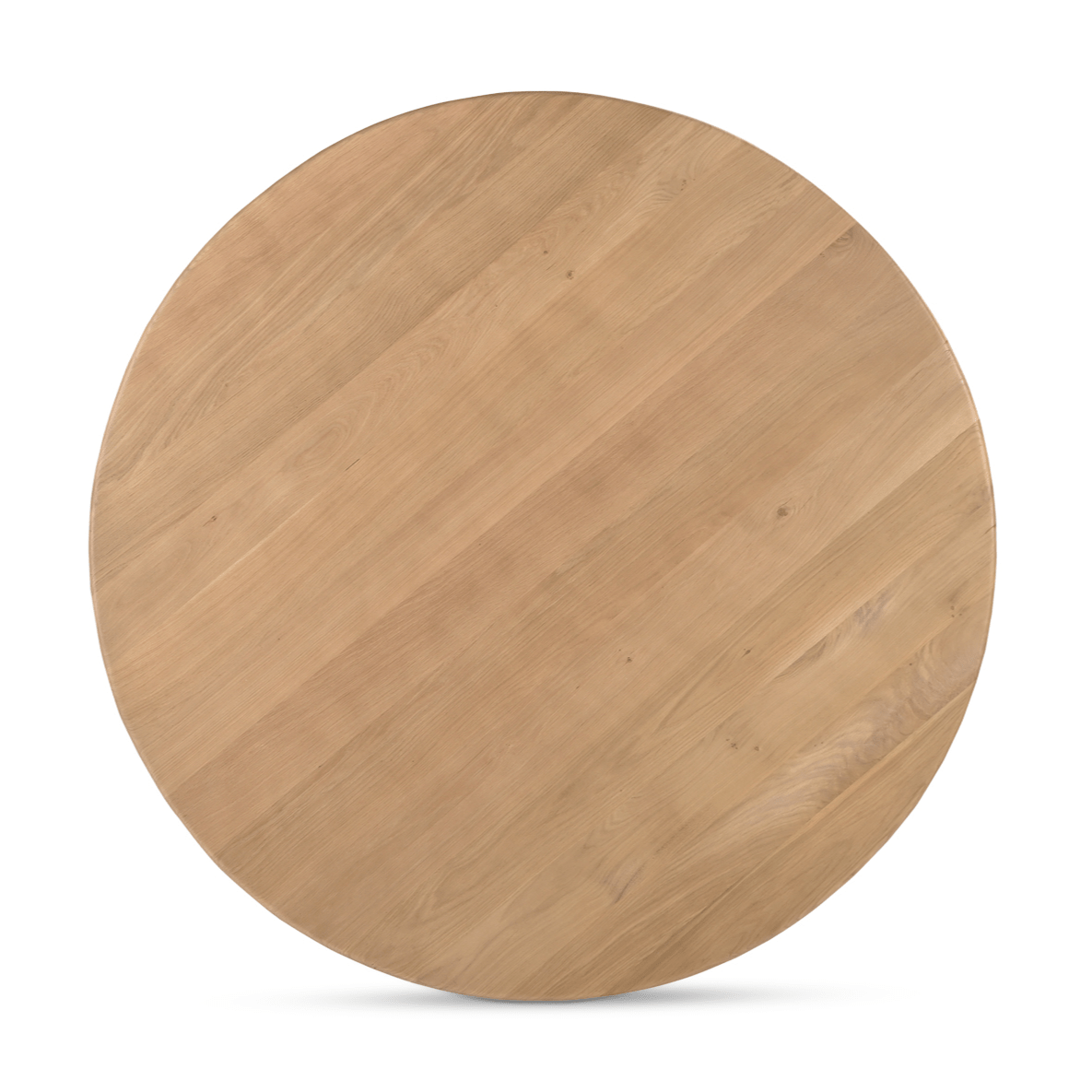 Treccia 60 Round Dining Table – Solid Oak & Iron Pedestal