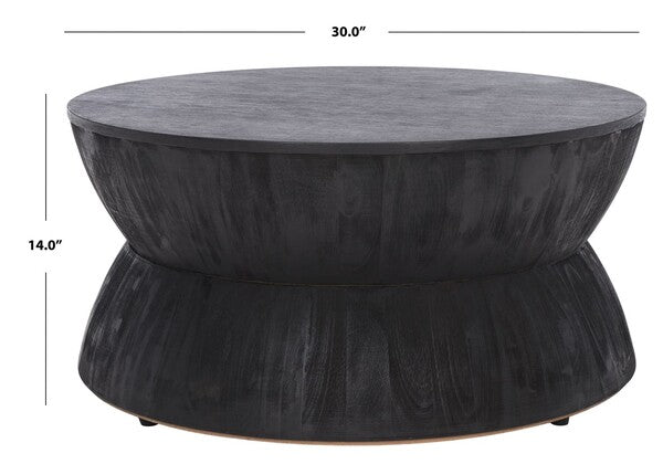 Alecto Round Coffee Table in Black