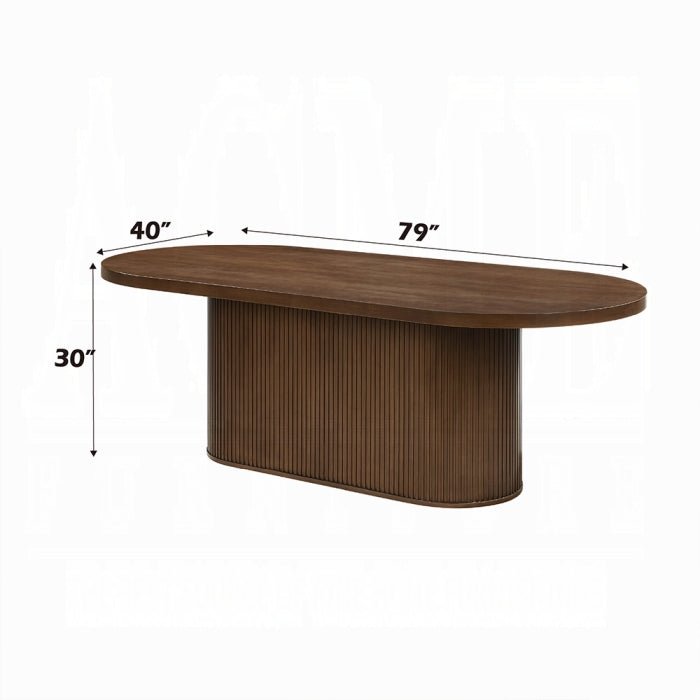 Gamarya Oval Oak Dining Table – Elegant Pedestal Design