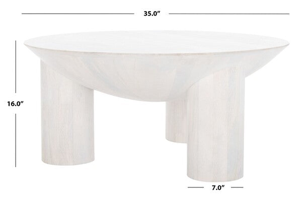 Calhoun Coffee Table in White Wash