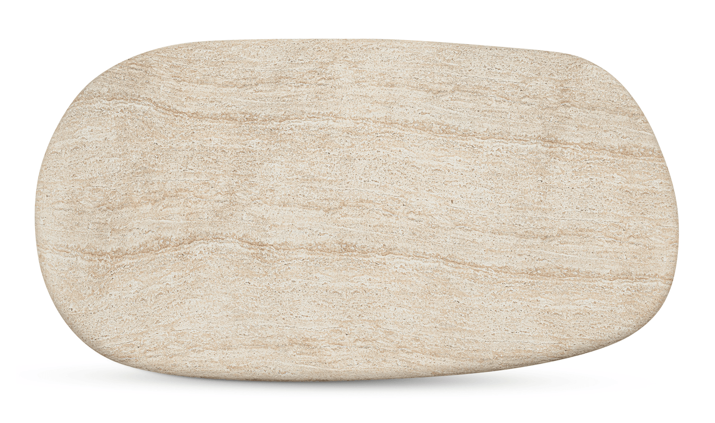 Warby Outdoor Dining Table – Faux Travertine Concrete
