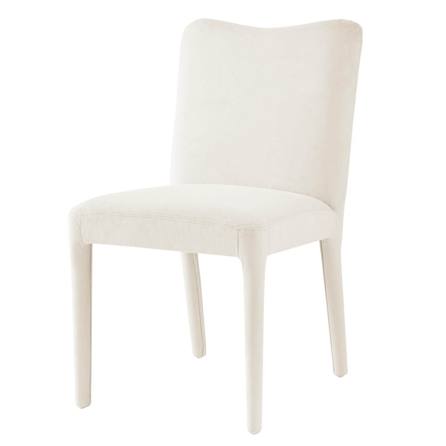 Alder Set of 2 Velvet Dining Chair in Zen White