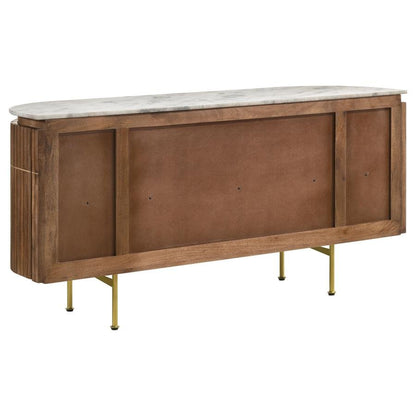 Ortega 4-Door Marble Top Mango Wood Dining Sideboard