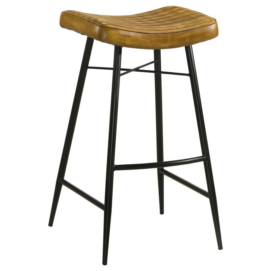 Bayu Saddle Seat Bar Stool in Antique Camel