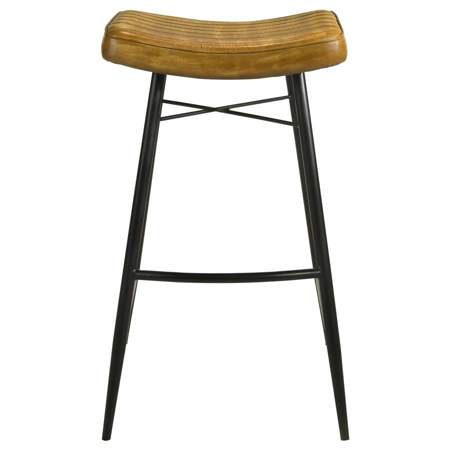 Bayu Saddle Seat Bar Stool in Antique Camel