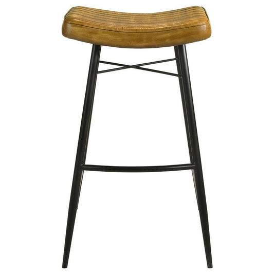 Bayu Saddle Seat Bar Stool in Antique Camel