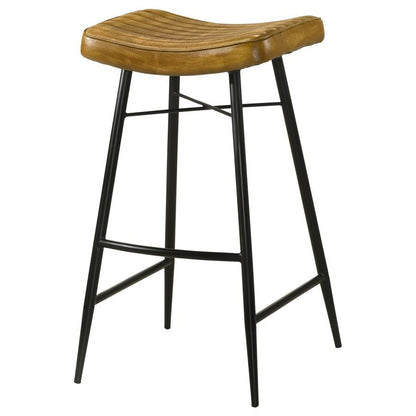Bayu Saddle Seat Bar Stool in Antique Camel