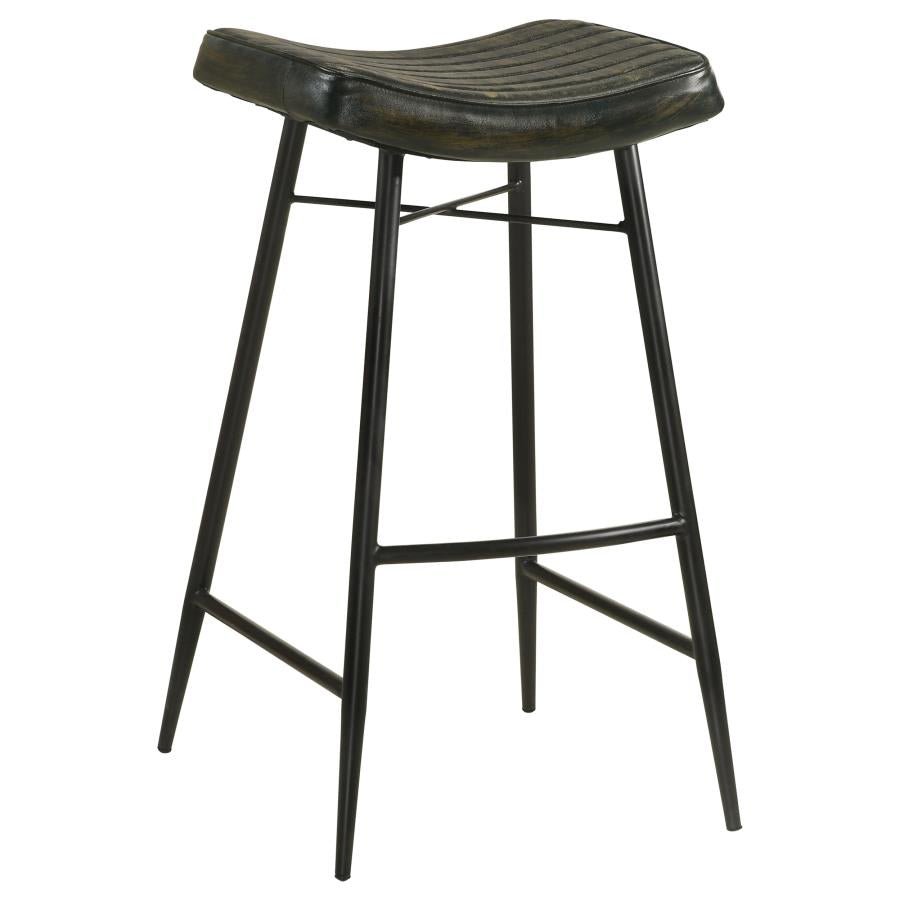 Bayu Saddle Seat Bar Stool in Antique Espresso