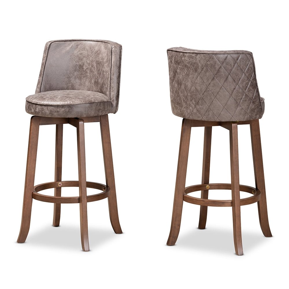 Adams Set of 2 Distressed Bar Stool Set