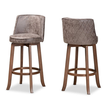 Adams Set of 2 Distressed Bar Stool Set