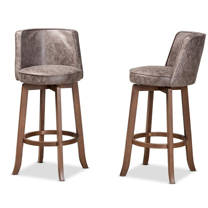 Adams Set of 2 Distressed Bar Stool Set