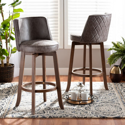Adams Set of 2 Distressed Bar Stool Set