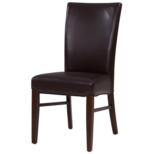 Milton Set of 2 Bonded Leather Dining Chair in Coffee Bean