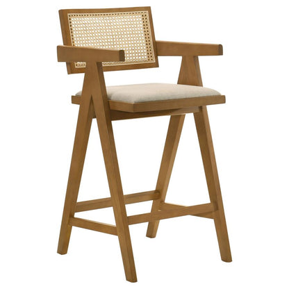 Kane Set of 2 Solid Wood Bar Stools – Mid-Century Modern