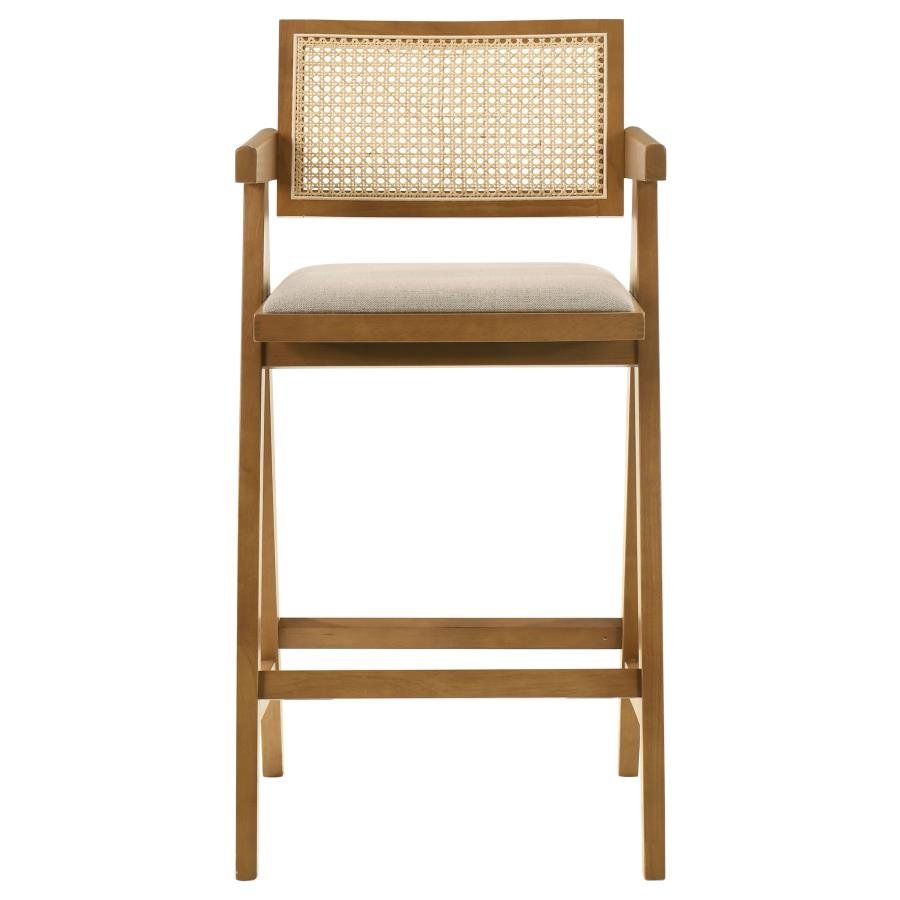 Kane Set of 2 Solid Wood Bar Stools – Mid-Century Modern