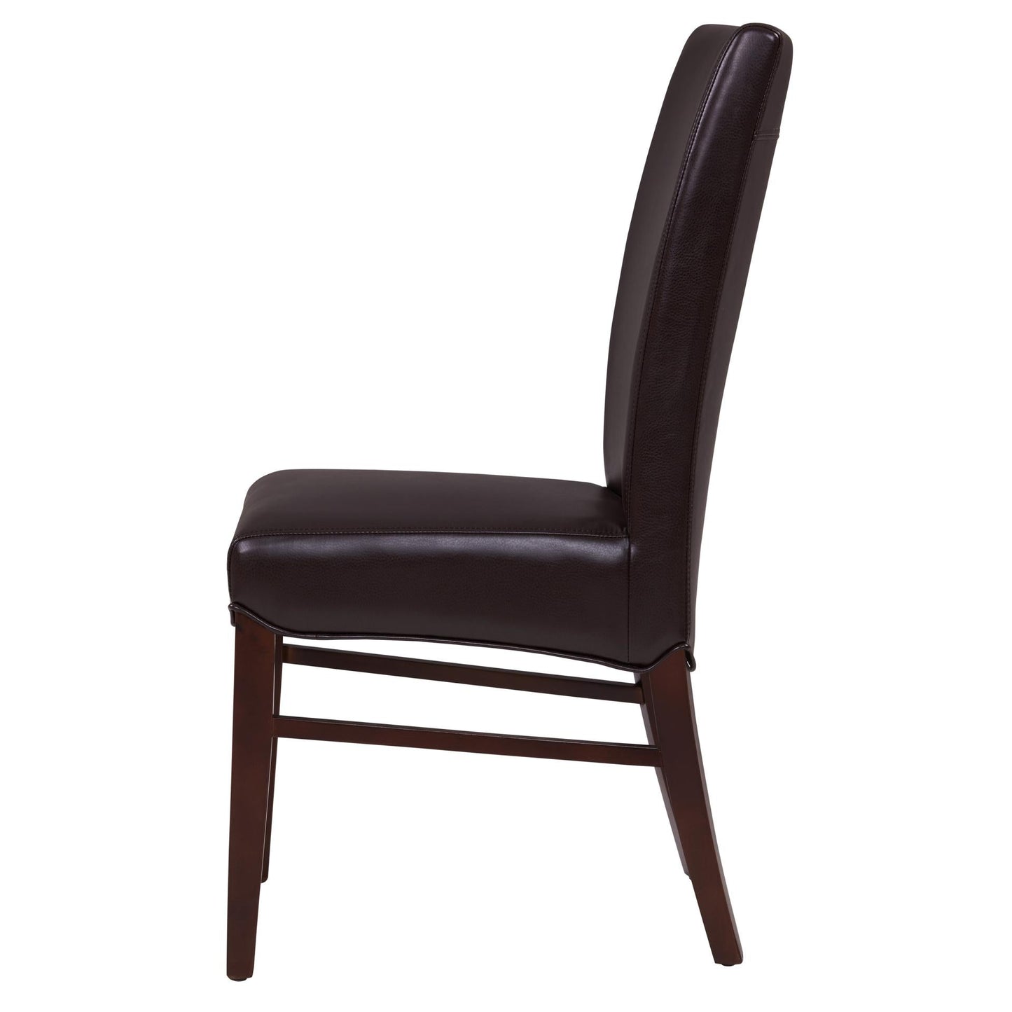 Milton Set of 2 Bonded Leather Dining Chair in Coffee Bean
