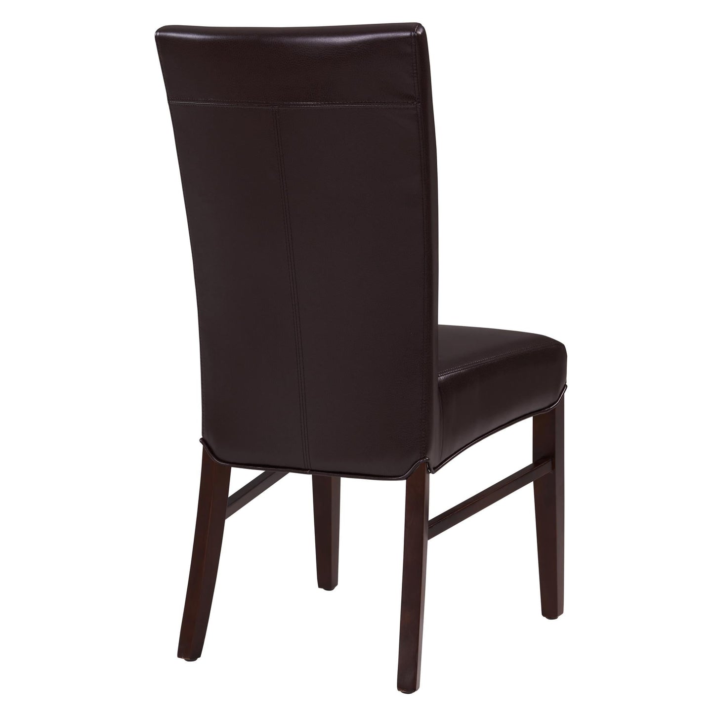Milton Set of 2 Bonded Leather Dining Chair in Coffee Bean