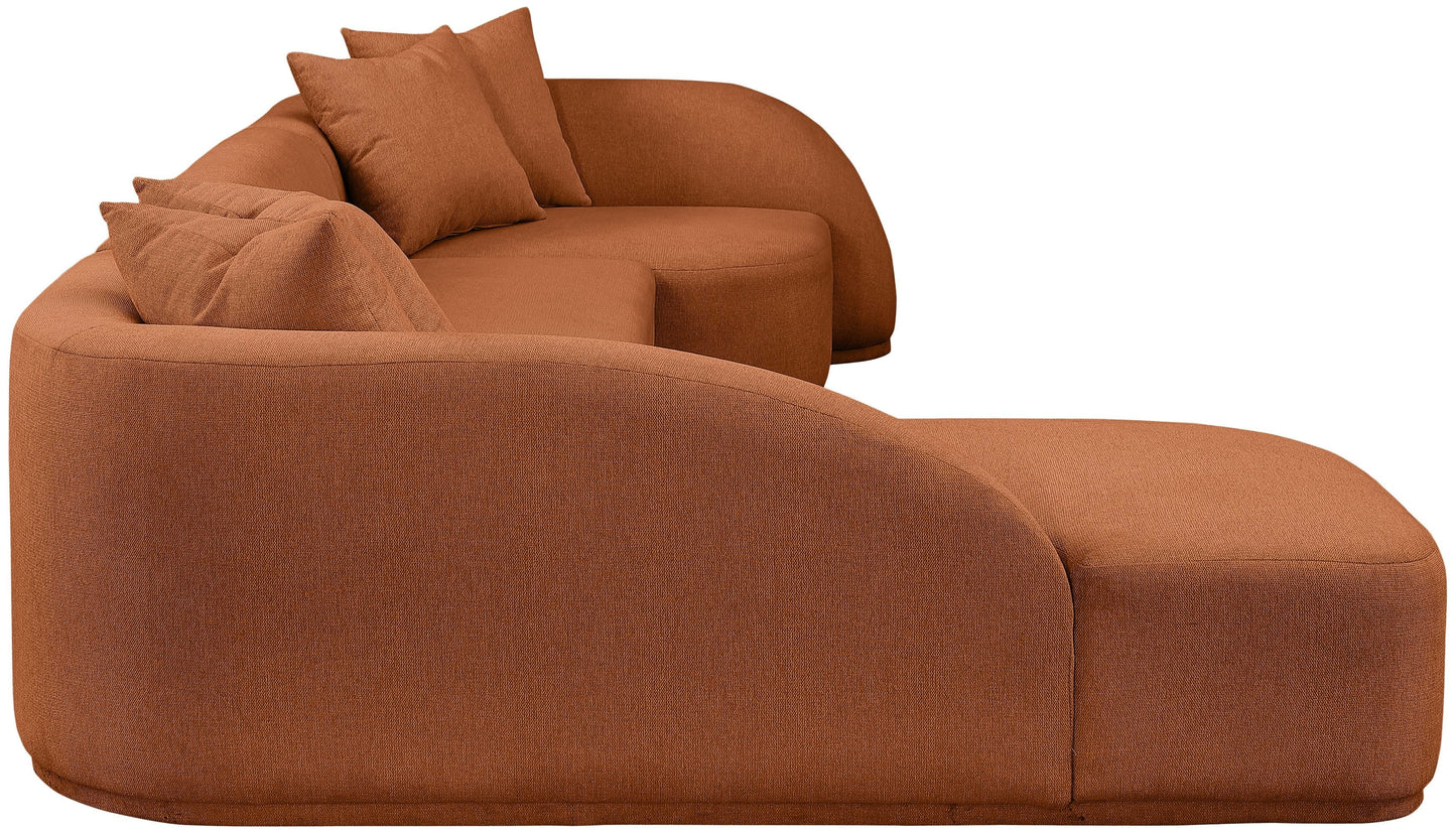Rita Sectional in Terracotta