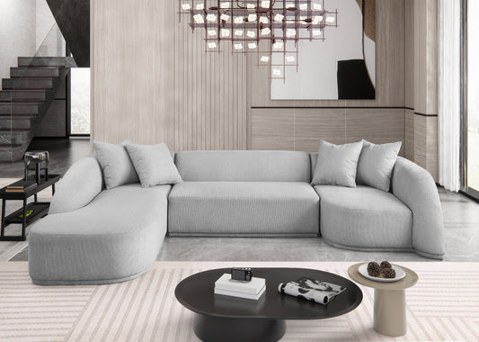 Rita Sectional in Lunar Grey