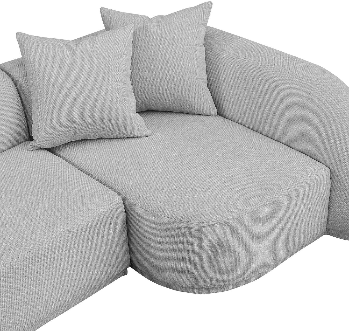 Rita Sectional in Lunar Grey