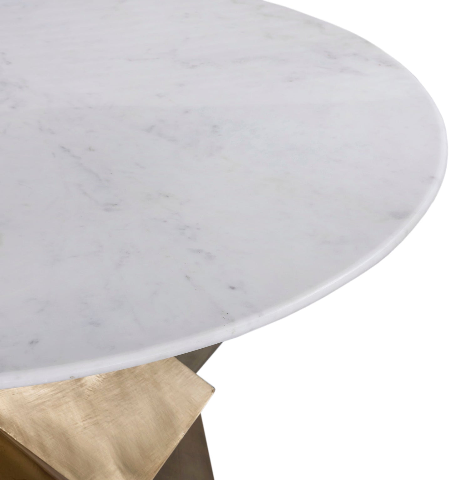 Walker Marble Top And Brass Base Dining Table