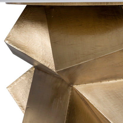 Walker Marble Top And Brass Base Dining Table