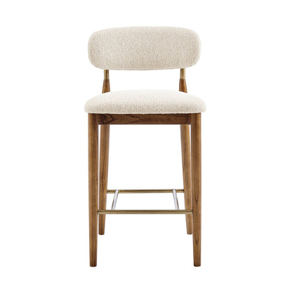 Verna Set of 2 Counter Stool in Palladian Beige