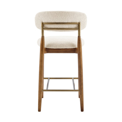 Verna Set of 2 Counter Stool in Palladian Beige