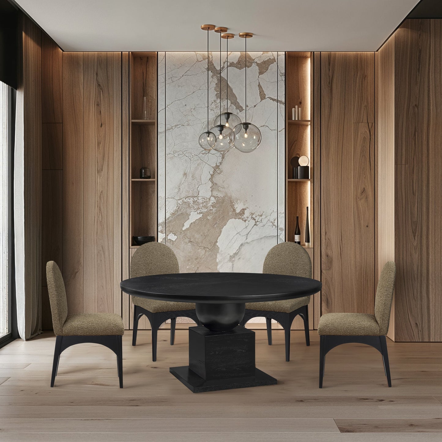 Rishal Dining Table in Black