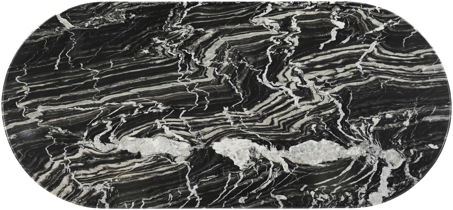 Messina Marble Dining Table in Black