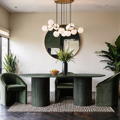 Messina Marble Dining Table in Green