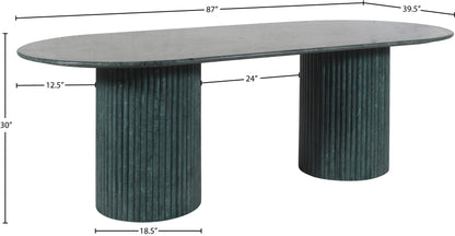 Messina Marble Dining Table in Green