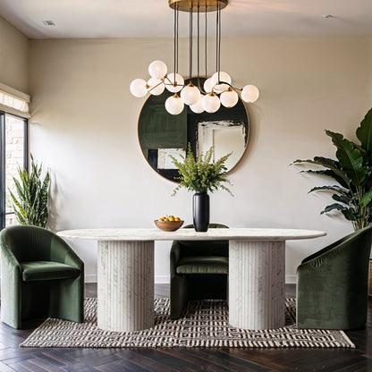 Messina Marble Dining Table in White