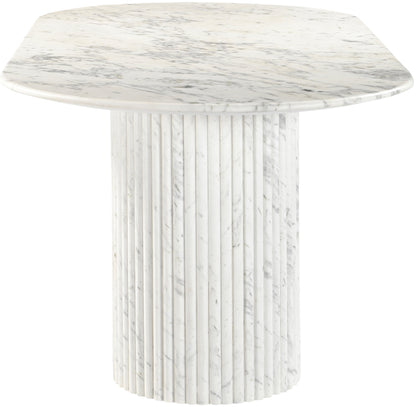 Messina Marble Dining Table in White