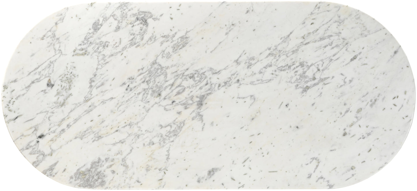 Messina Marble Dining Table in White