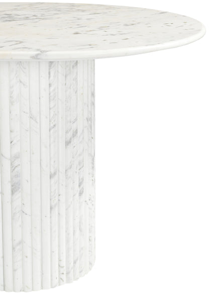 Messina Marble Dining Table in White