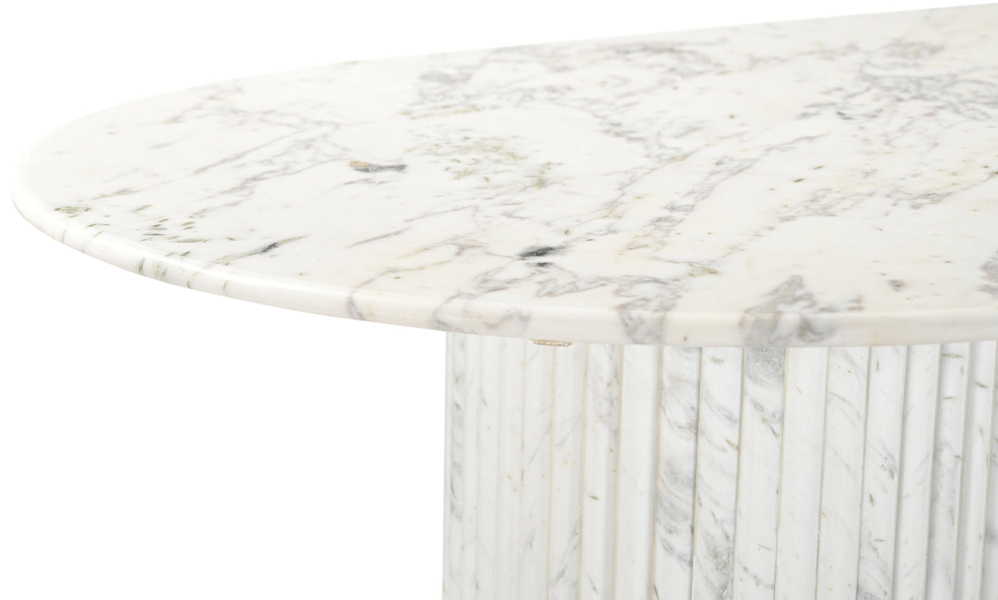 Messina Marble Dining Table in White