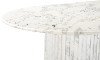 Messina Marble Dining Table in White