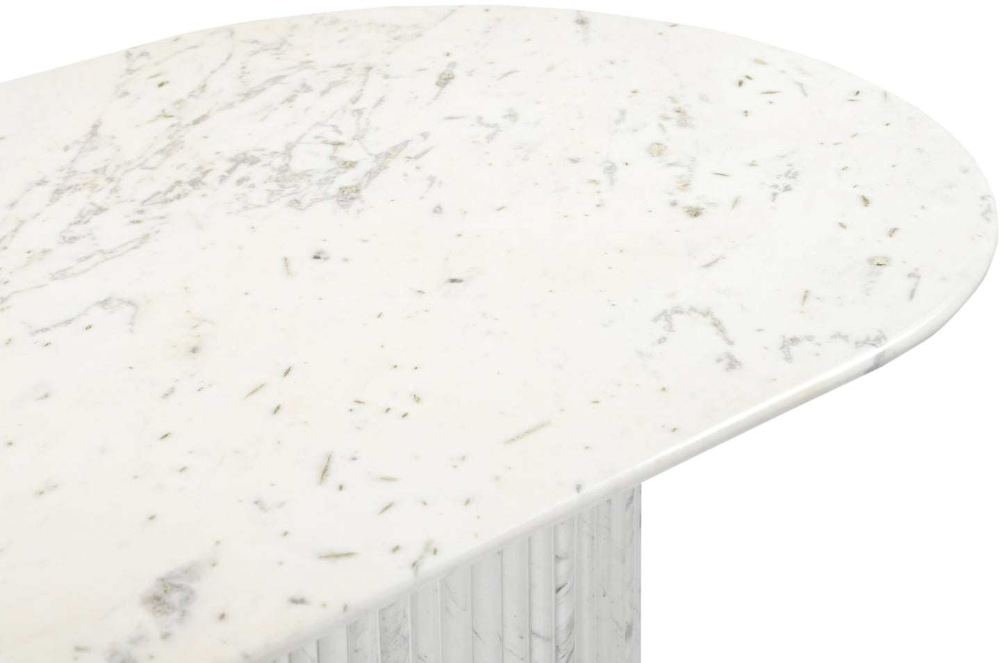 Messina Marble Dining Table in White