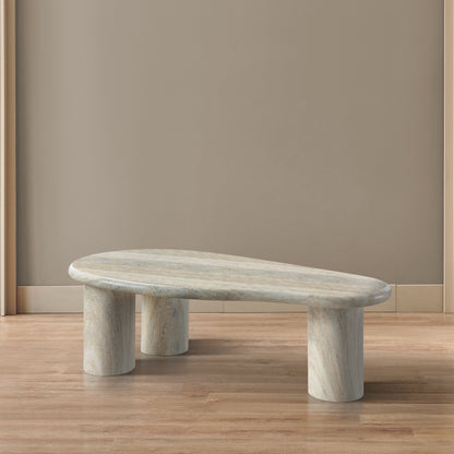 Sassari Travertine Finish Coffee Table