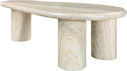 Sassari Travertine Finish Coffee Table